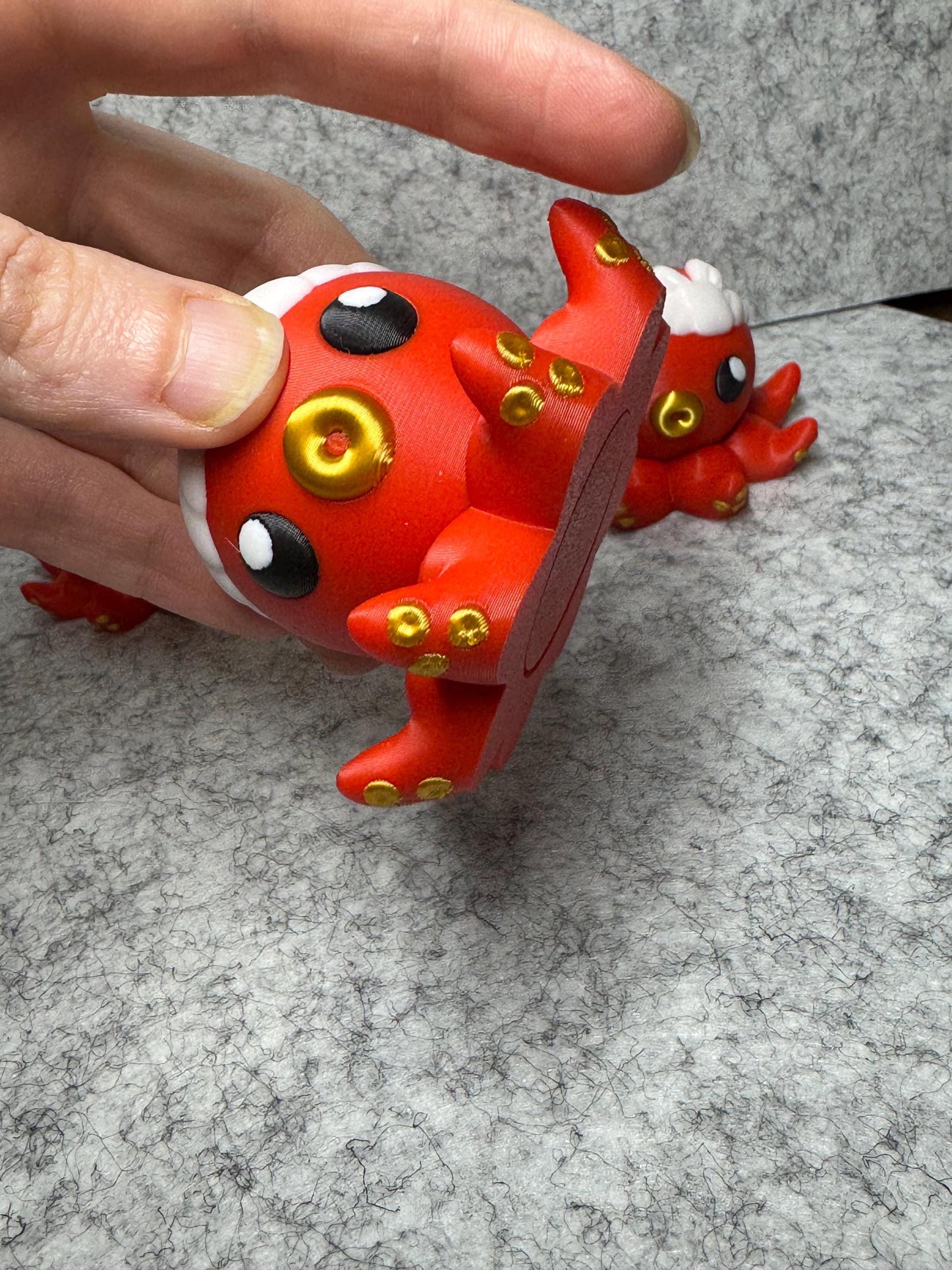 3D Printed Kawaii Takoyaki Octopus Fidget Spinner β Customizable Color Fun!
