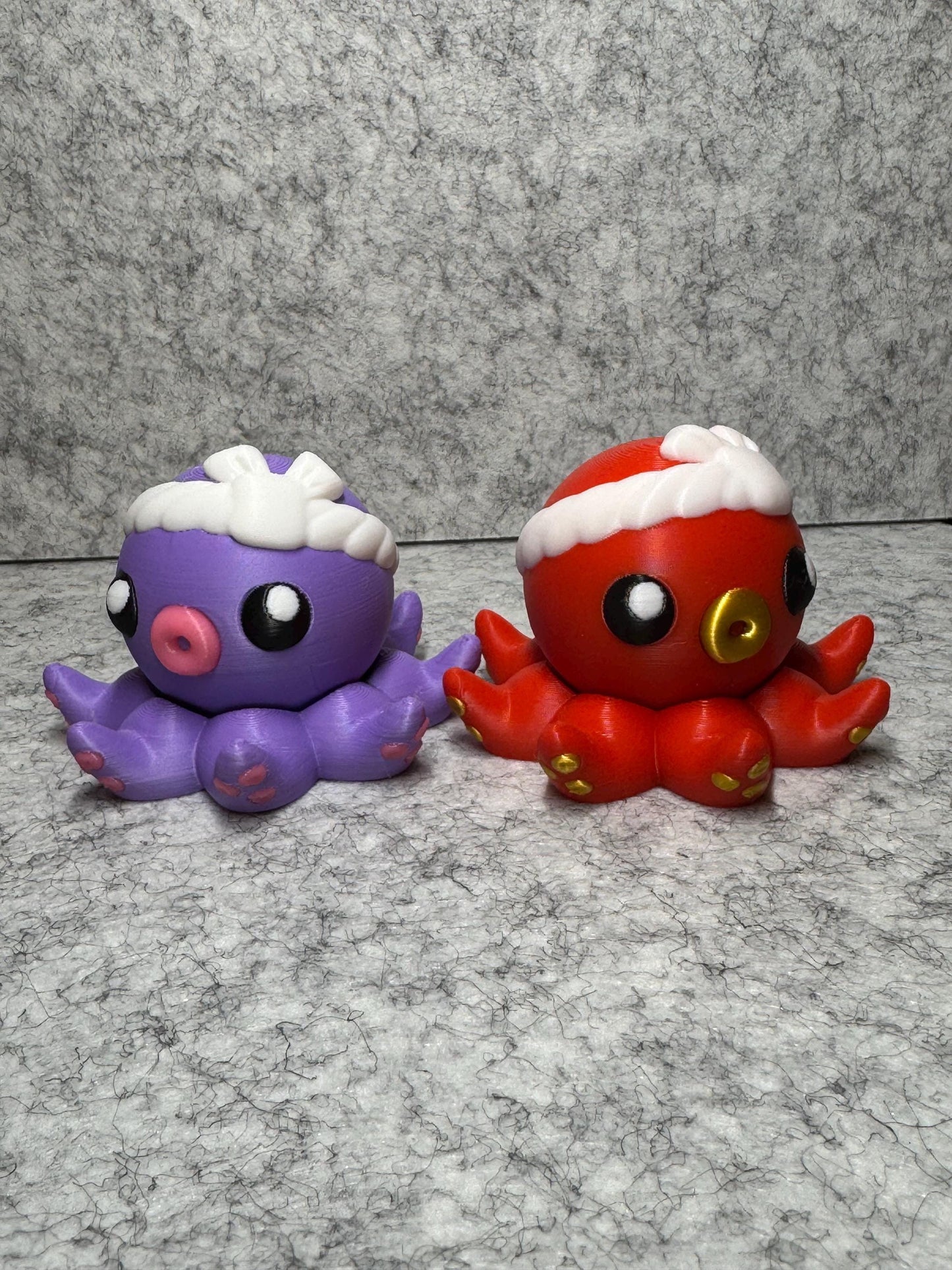 3D Printed Kawaii Takoyaki Octopus Fidget Spinner β Customizable Color Fun!