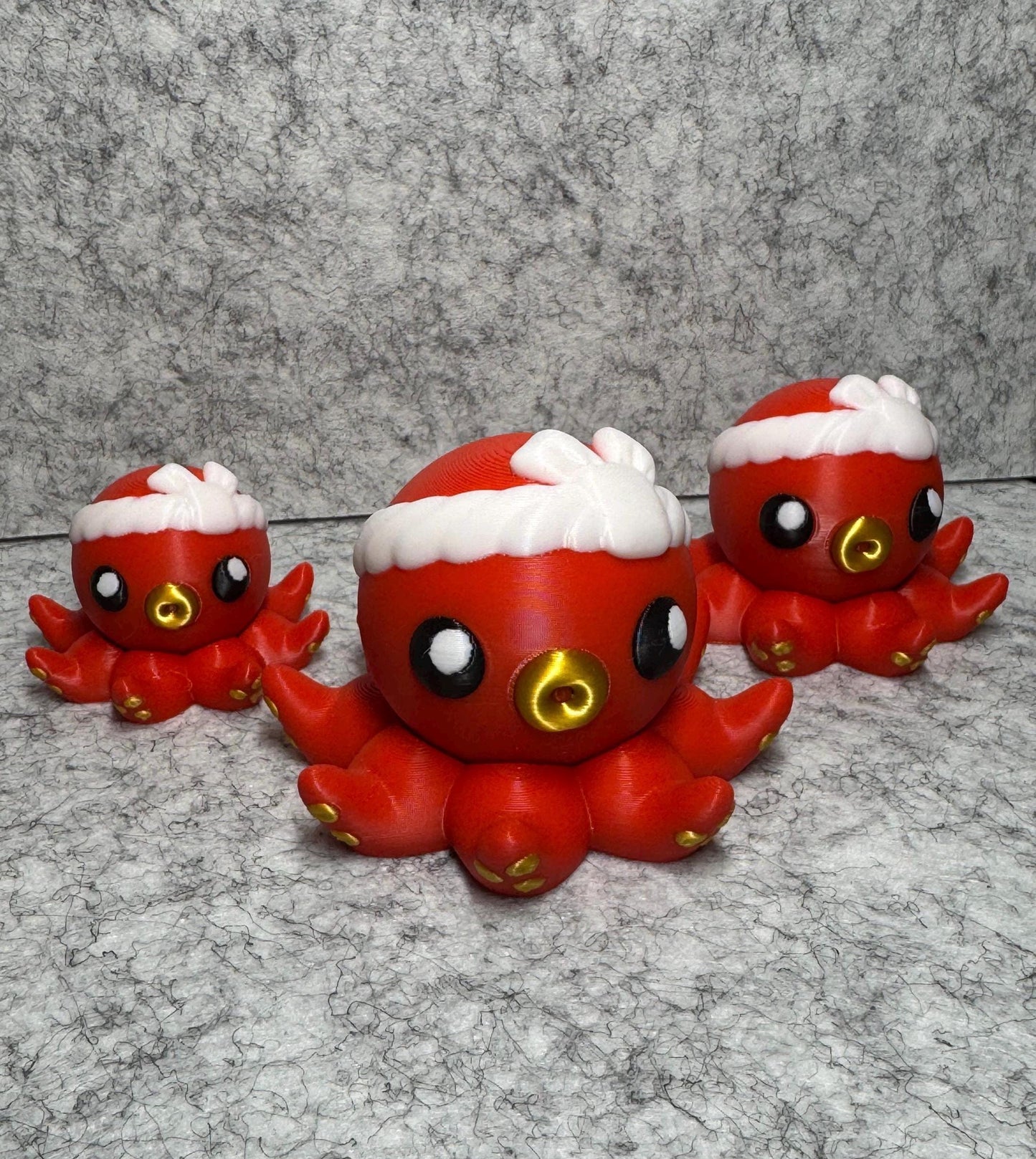 3D Printed Kawaii Takoyaki Octopus Fidget Spinner β Customizable Color Fun!
