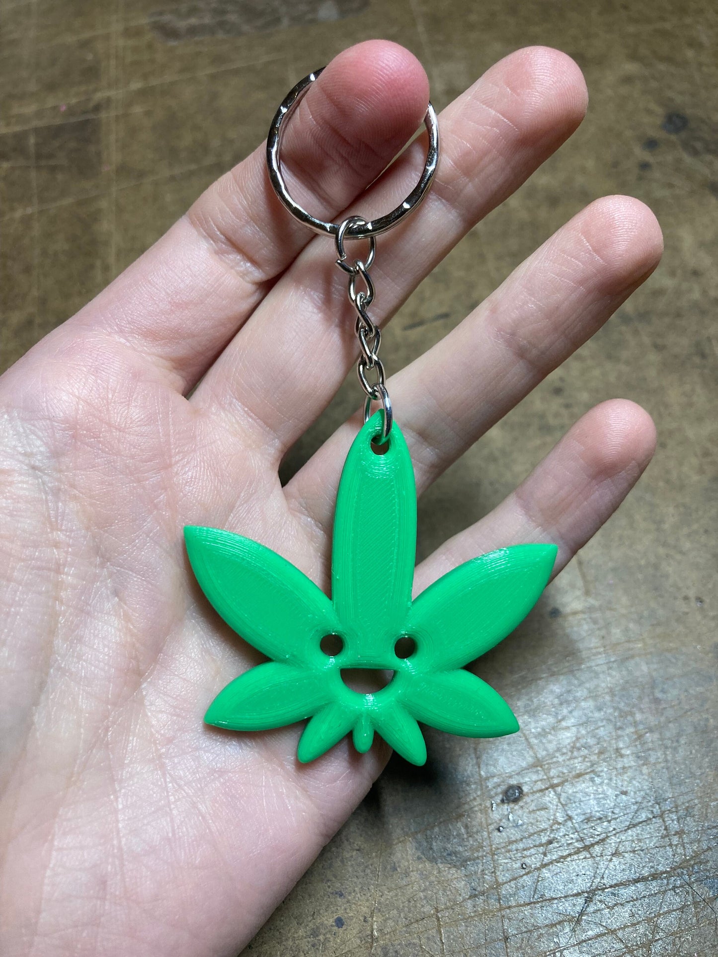 Leafy Buddy - Marijuana / Weed / Pot / 420 / Weed / Bud / Cannabis Cute 3D printed Keychain