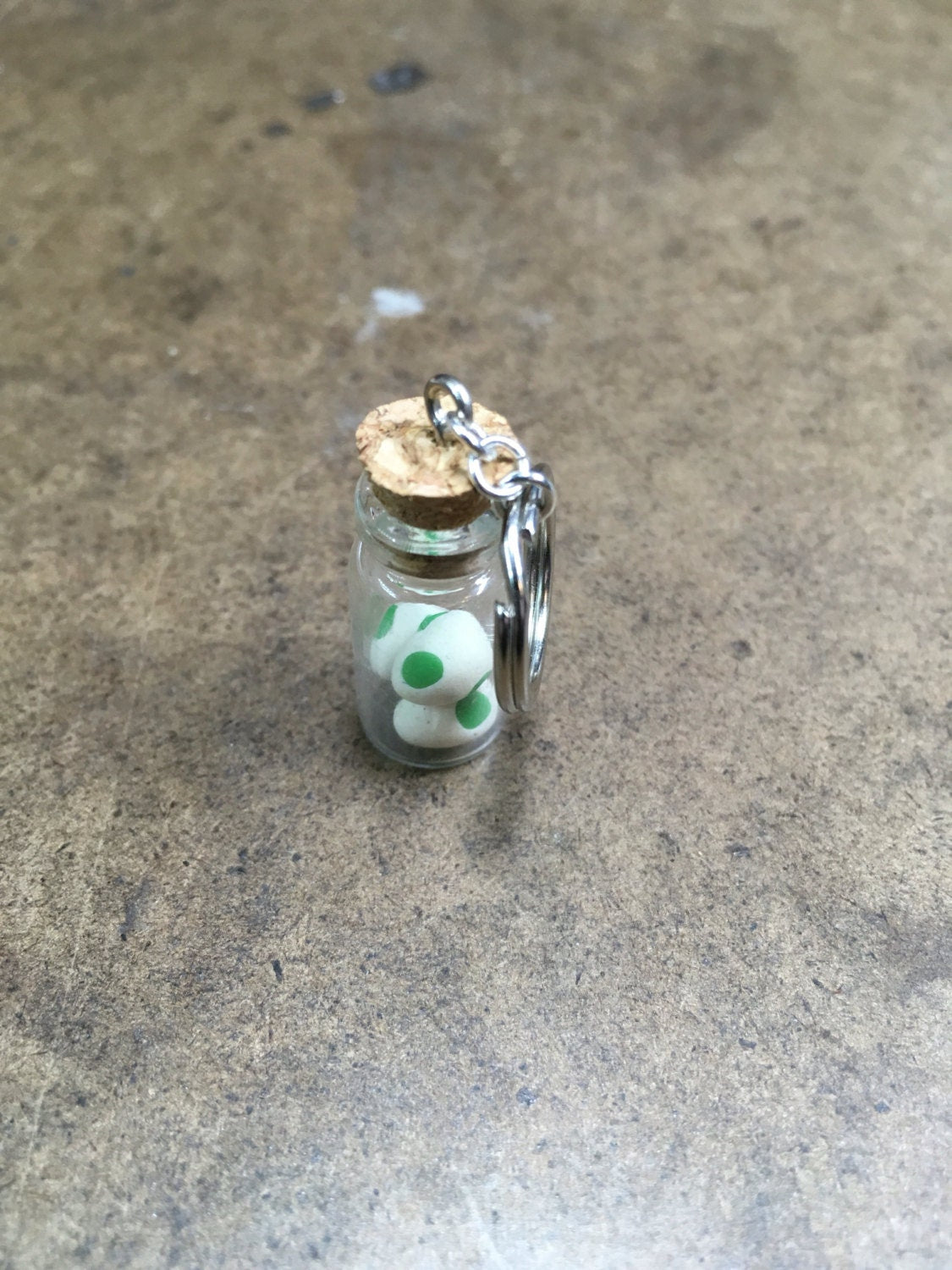 Green Spotted Egg Bottle Charm