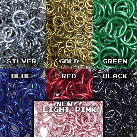 Custom Colors Chainmail Keychain ring lanyard cosplay convention