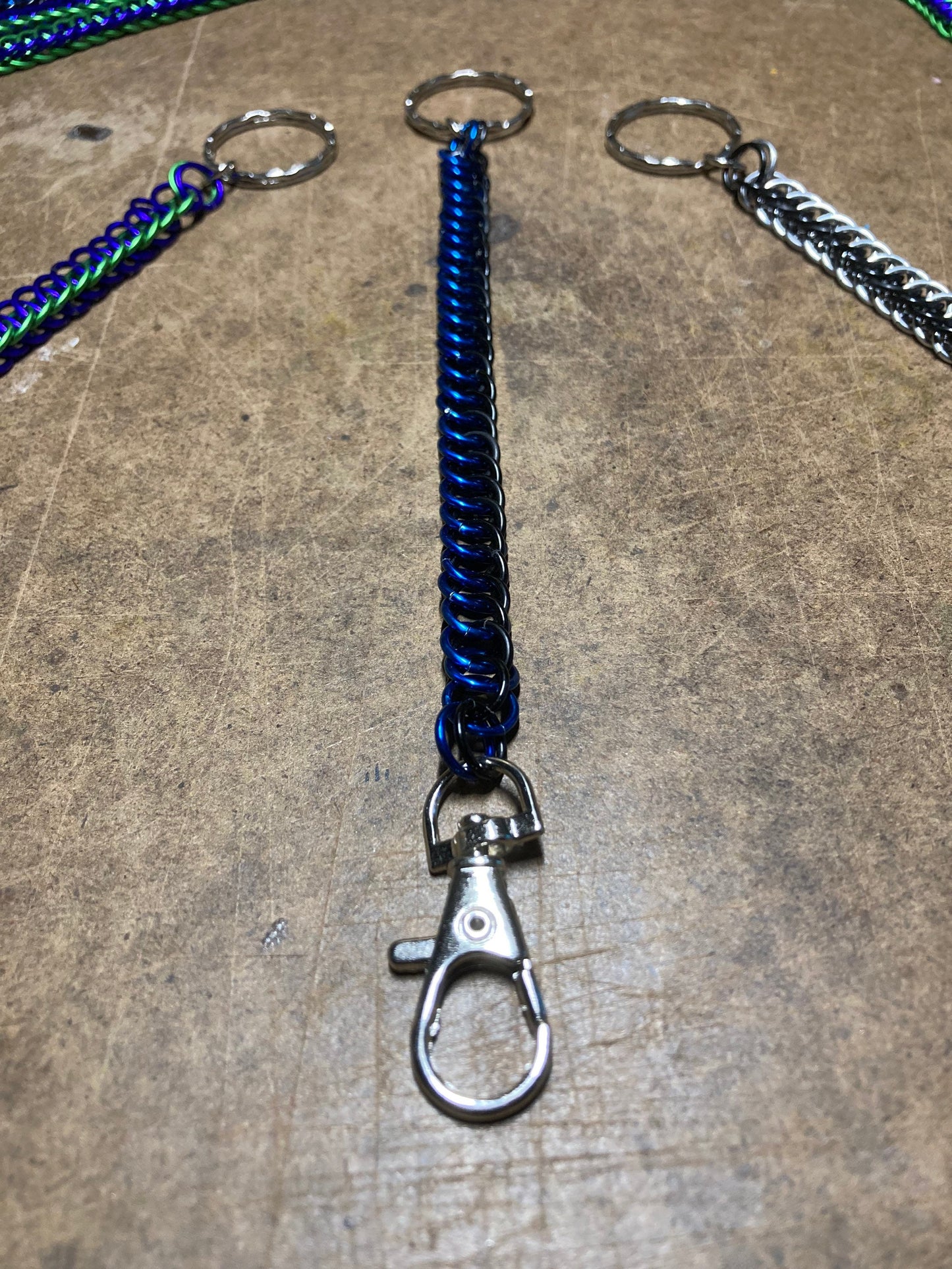 Custom Colors Chainmail Keychain ring lanyard cosplay convention