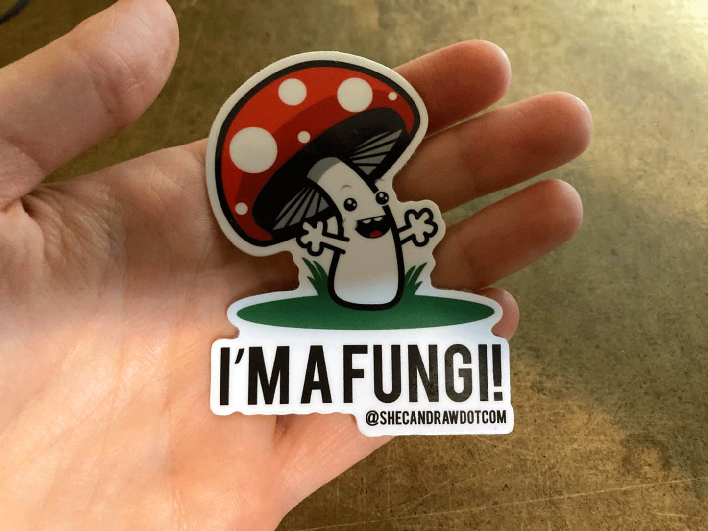 I’m a Fungi! Fun Fungus Guy Pun sticker