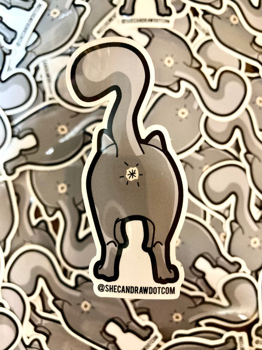 Cat butt hole sticker