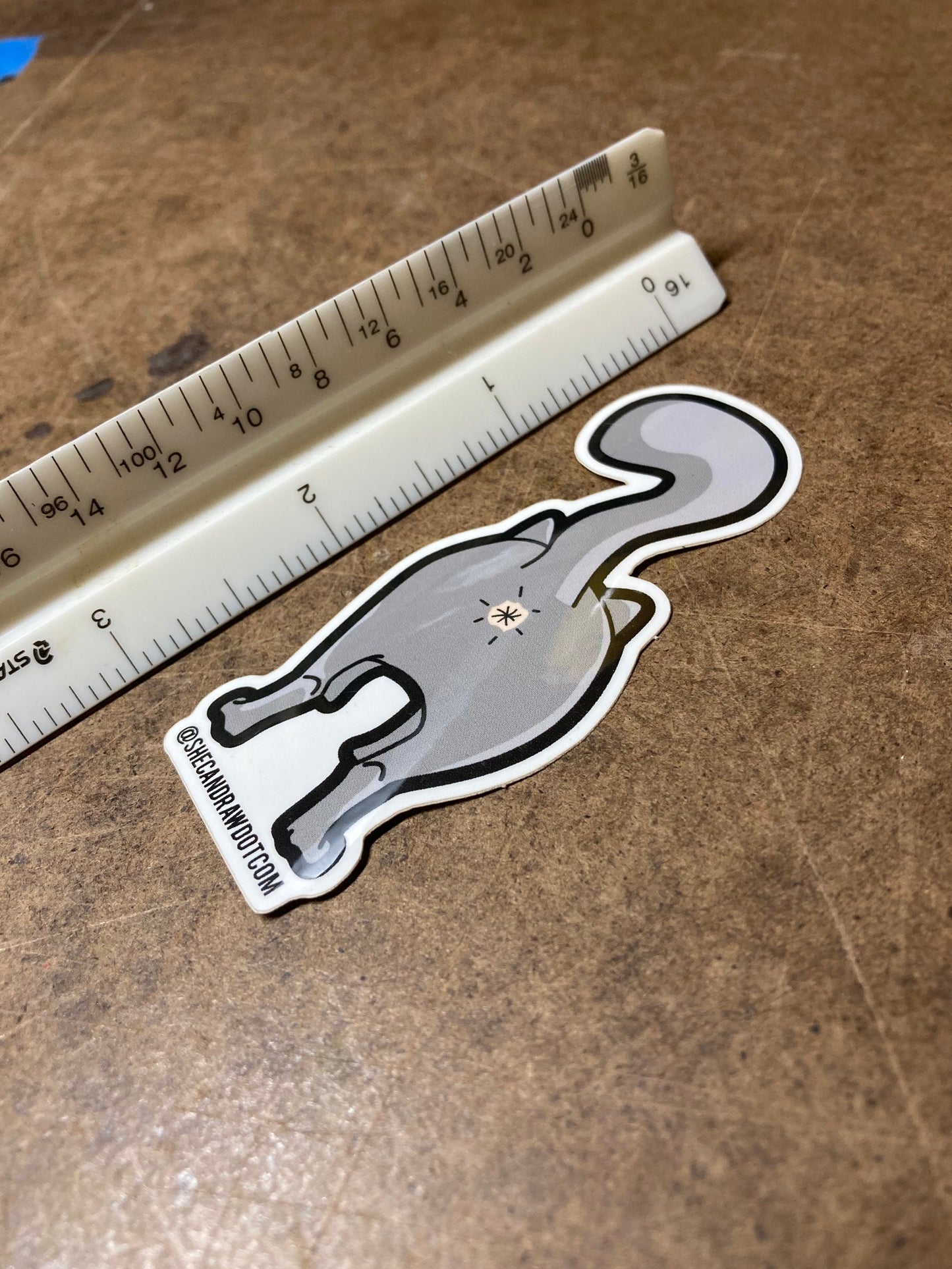 Cat butt hole sticker