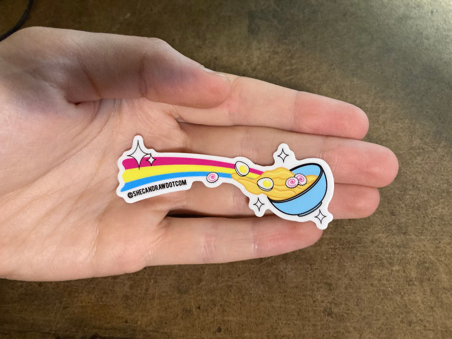 Shooting Star Rainbow Ramen Sticker