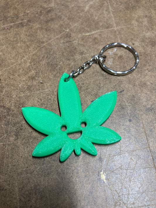 Leafy Buddy - Marijuana / Weed / Pot / 420 / Weed / Bud / Cannabis Cute 3D printed Keychain