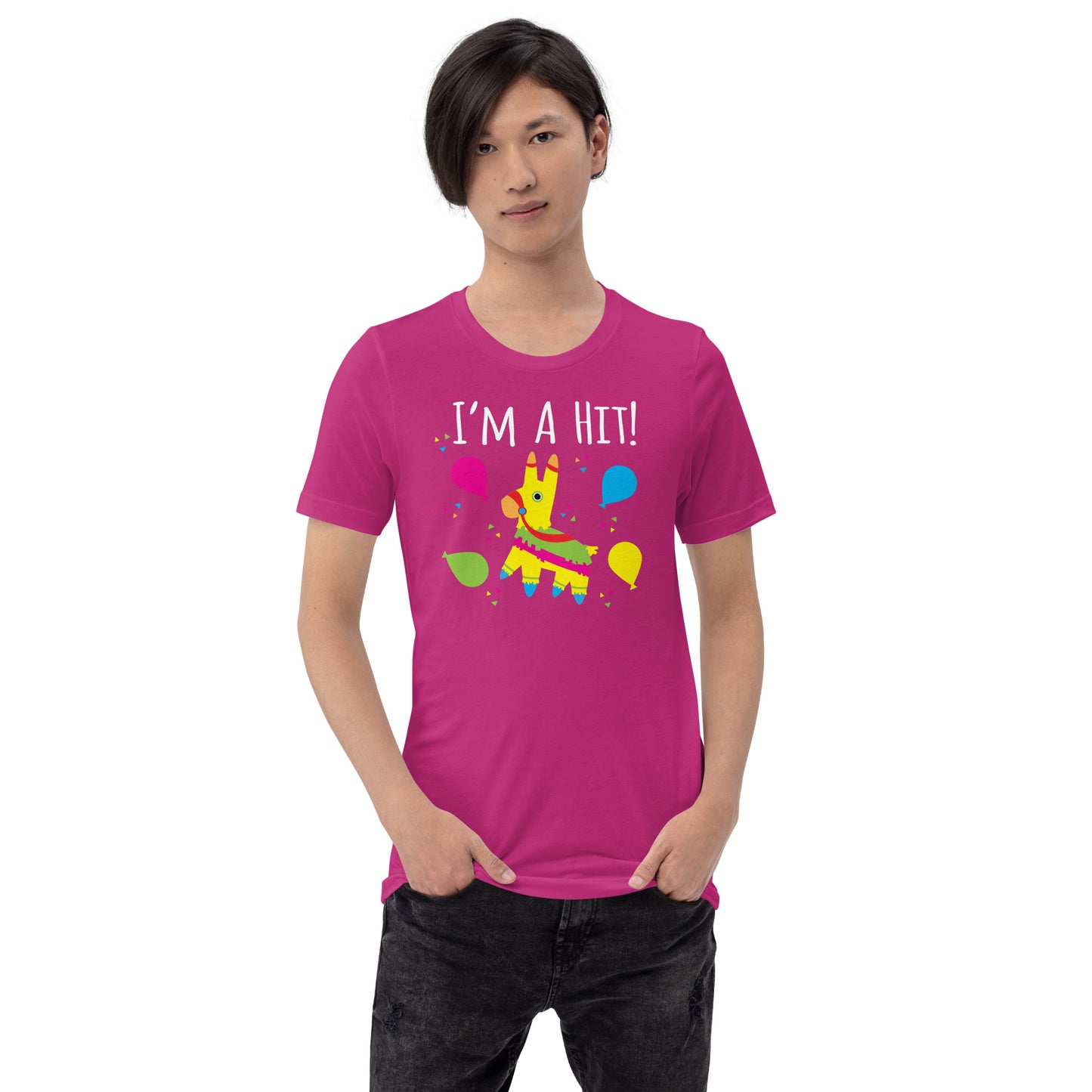 Cartoon I'm A Hit Pinata Fiesta Party Candy Pun Unisex t-shirt